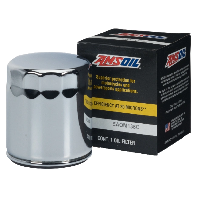 AMSOIL Chrome Motorcycle Oil Filters 