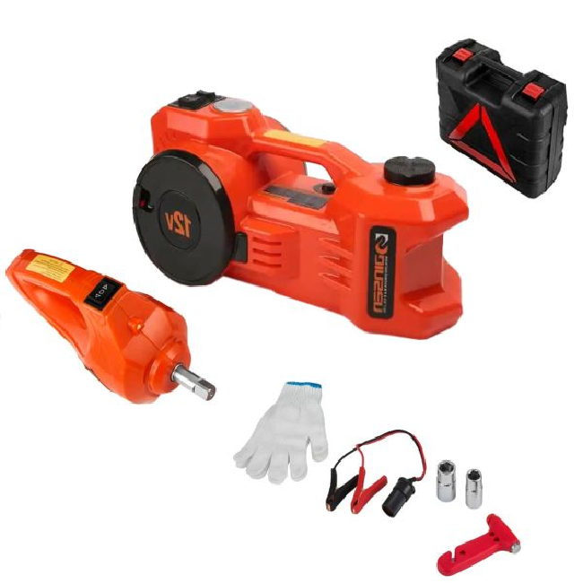 Dinsen 3 Ton Electric Jack 450mm & Air Compressor & Impact Wrench 3 In 1 