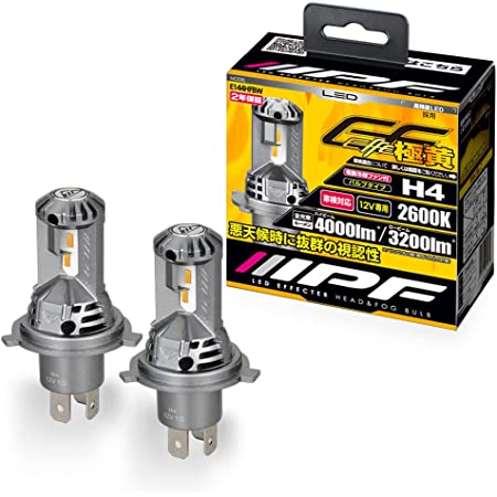 IPF H4 LED Yellow Effector Head & Fog Bulb 12V 2600K 3200LM 4000LM 