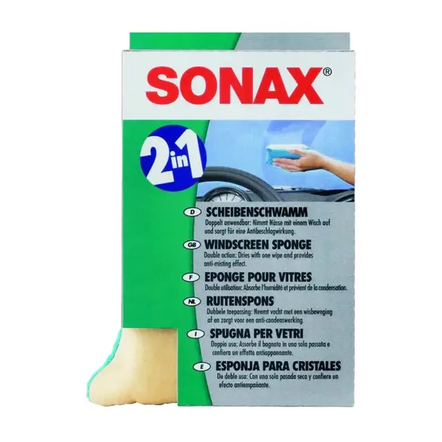 سوناكس - إسفنجة الزجاج الأمامي 2 في 1
