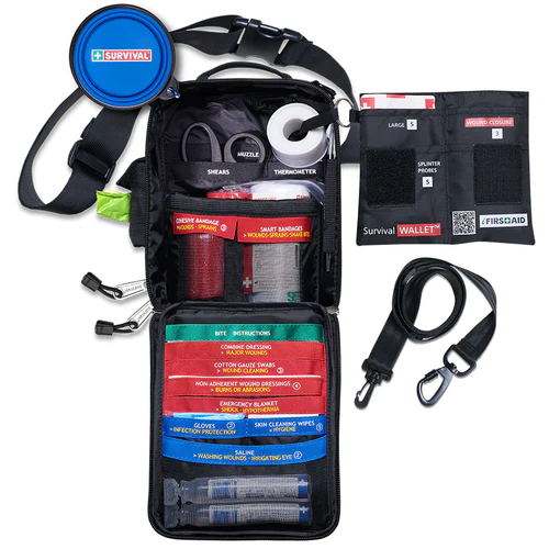 SURVIVAL Handy First Aid KIT - Kit Di Primo Soccorso Portatile Con Sistema MOLLE, 535g, 19x15x8 Cm, Ideale Per Escursioni, Campeggio E Avventure