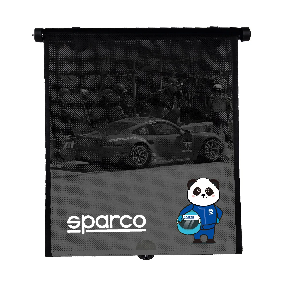 Sparco Kids Car Side Window Curtain 2 Pieces Blue Polyester