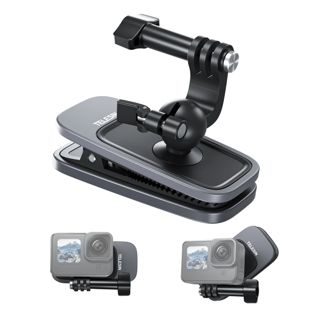 TELESIN Upgraded Magnetic Universal Backpack Clip