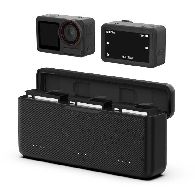TELESIN Three Card Slot Charging Case for DJI Action 5-6